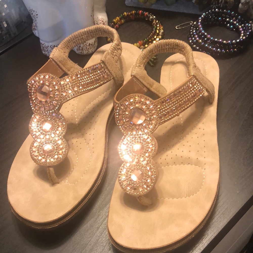 Gold sandals
